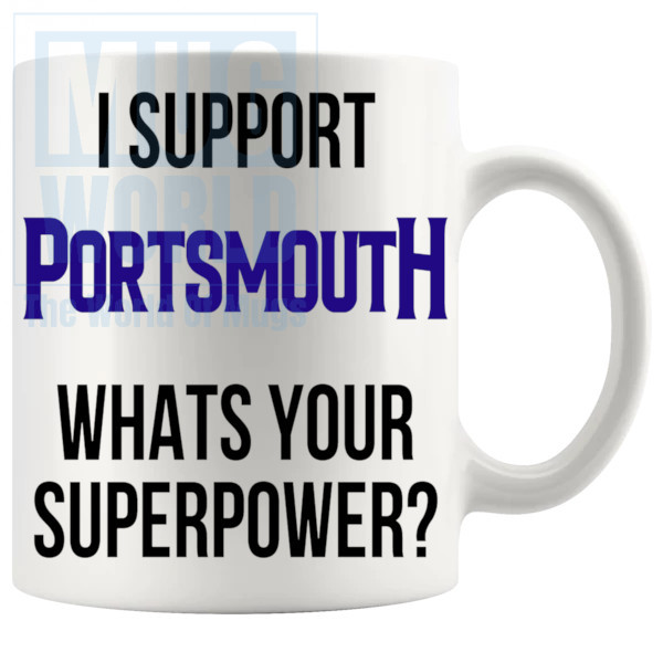 portsmouth fans superpower mug