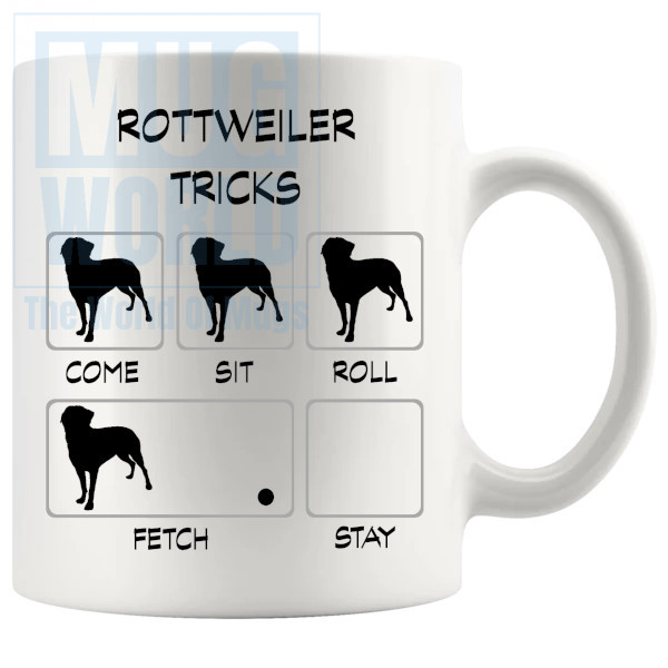 Rottweiler Tricks Mug - Novelty Handmade Gifts