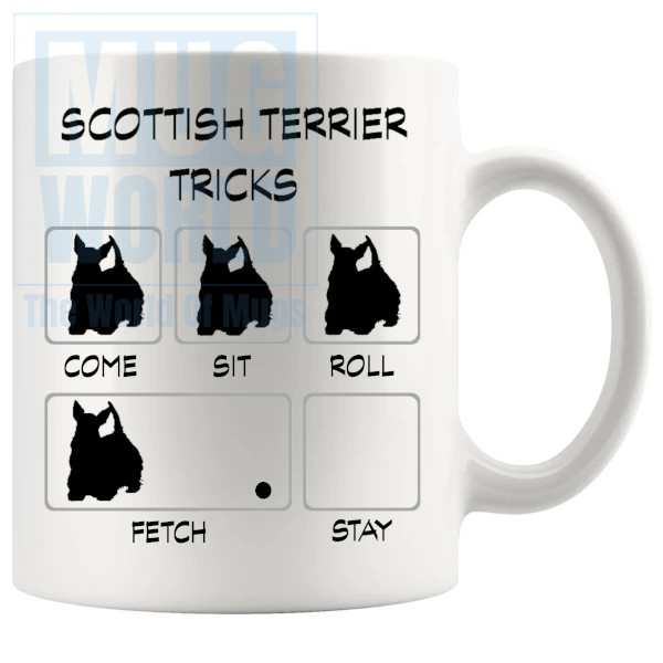 Scottish Terrier Tricks Mug - Novelty Handmade Gifts