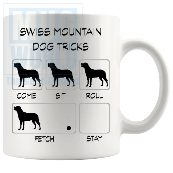 Swiss Mountain Dog Tricks Mug - Novelty Handmade Gifts