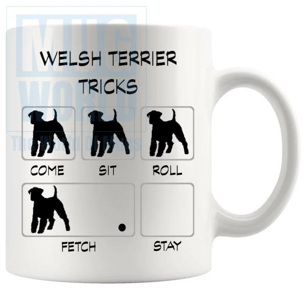 Welsh Terrier Tricks Mug - Novelty Handmade Gifts