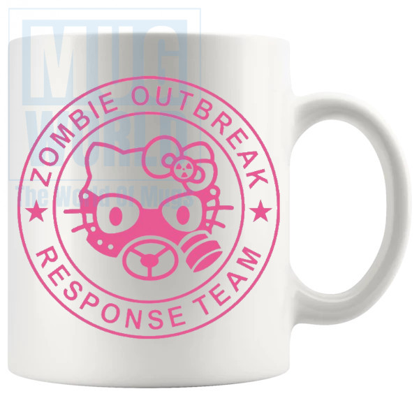 Zombie Outbreak Kitty Mug In Pink