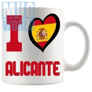 I Love Alicante Mug travel gift mug for anyone who loves Alicante