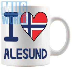 I Love Alesund Mug travel gift mug for anyone who loves Alesund