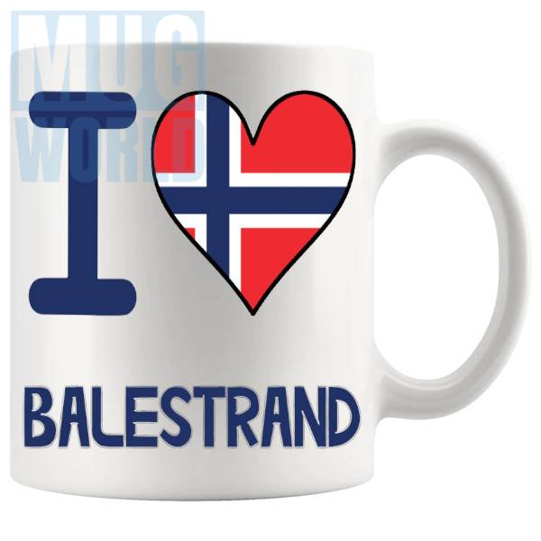I Love Balestrand Mug travel gift mug for anyone who loves Balestrand