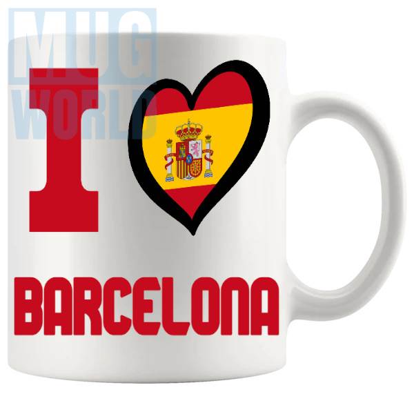 I Love Barcelona Mug travel gift mug for anyone who loves Barcelona