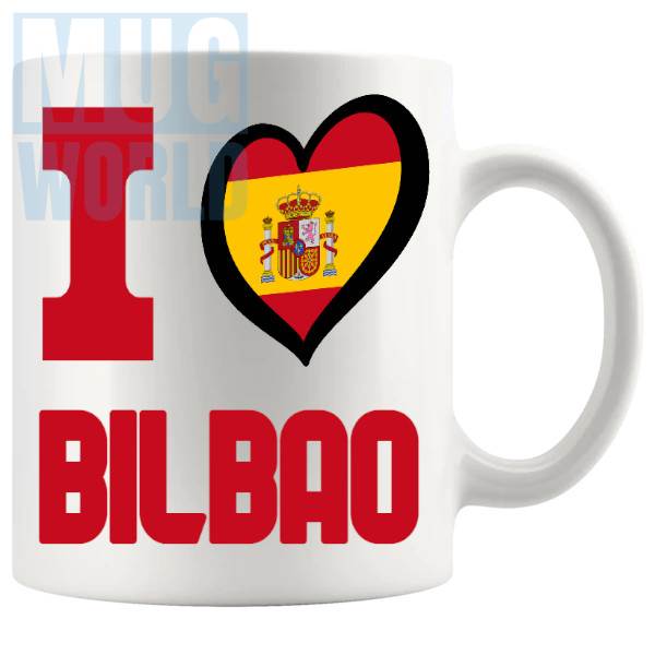 I Love Bilbao Mug travel gift mug for anyone who loves Bilbao