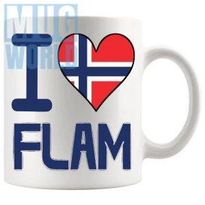 I Love Flam Mug travel gift mug for anyone who loves Flam