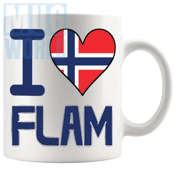 I Love Flam Mug travel gift mug for anyone who loves Flam