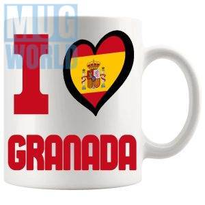 I Love Granada Mug travel gift mug for anyone who loves Granada