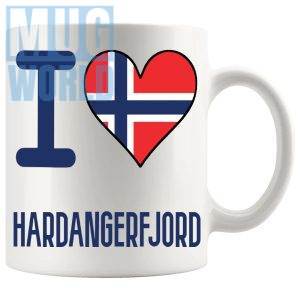 I Love Hardangerfjord Mug travel gift mug for anyone who loves Hardangerfjord