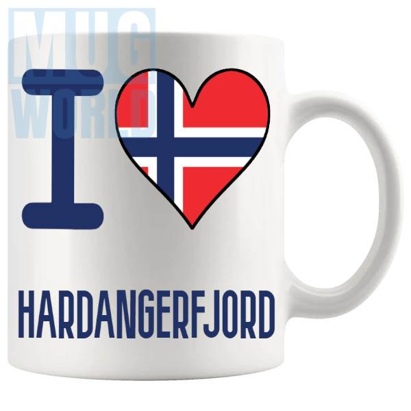I Love Hardangerfjord Mug travel gift mug for anyone who loves Hardangerfjord