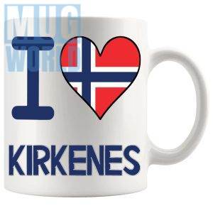 I Love Kirkenes Mug travel gift mug for anyone who loves Kirkenes