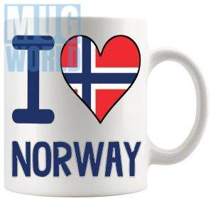 I Love Norway Mug Design 2 travel gift mug for anyone who loves Norway