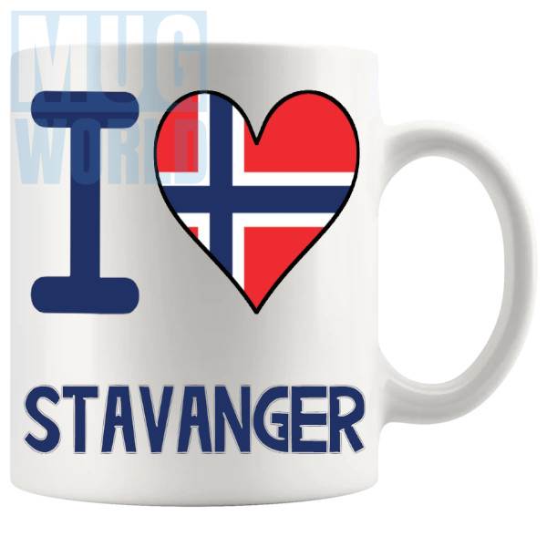 I Love Stavanger Mug travel gift mug for anyone who loves Stavanger