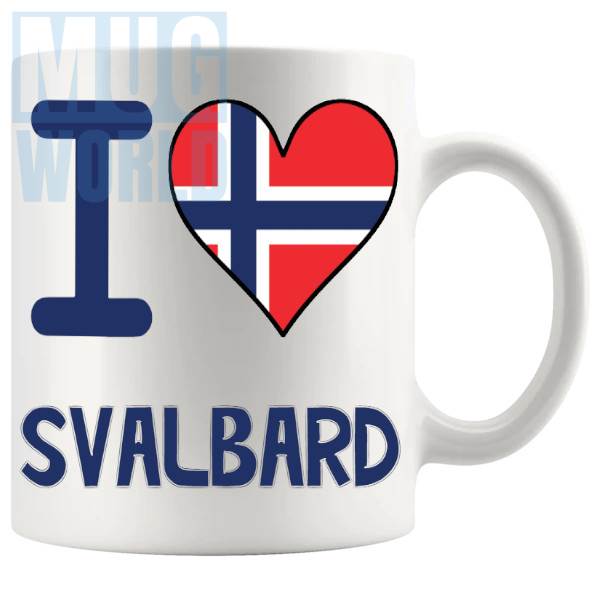 I Love Svalbard Mug travel gift mug for anyone who loves Svalbard