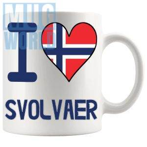 I Love Svolvaer Mug travel gift mug for anyone who loves Svolvaer