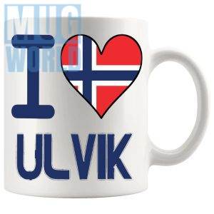 I Love Ulvik Mug travel gift mug for anyone who loves Ulvik