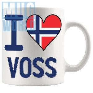 I Love Voss Mug travel gift mug for anyone who loves Voss