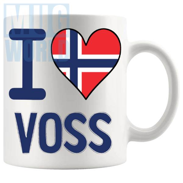 I Love Voss Mug travel gift mug for anyone who loves Voss