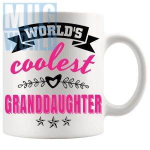 World's Coolest Granddaughter Mug family gift for granddaughter
