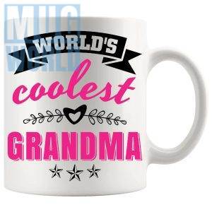 World's Coolest Grandma Mug family gift for grandma or nan