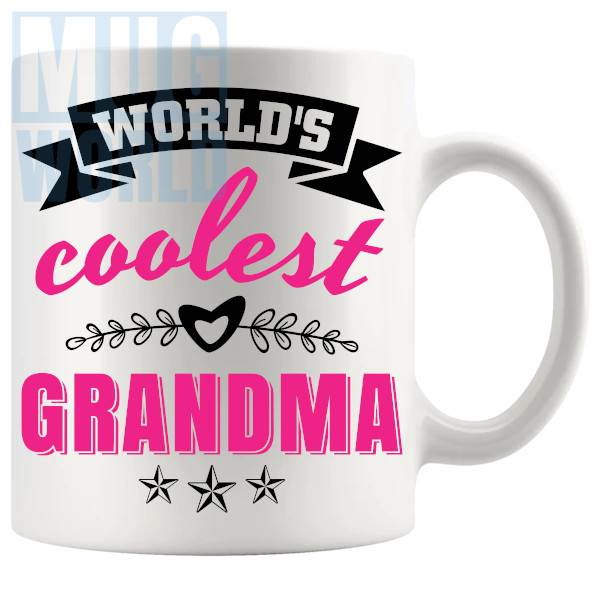 World's Coolest Grandma Mug family gift for grandma or nan