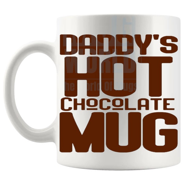 DADDYs hot chocolate mug left handle