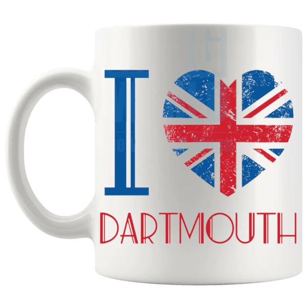 I LOVE DARTMOUTH MUG left handle