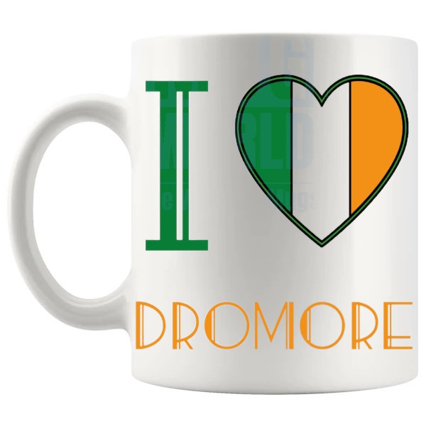 I Love Dromore Mug left handle
