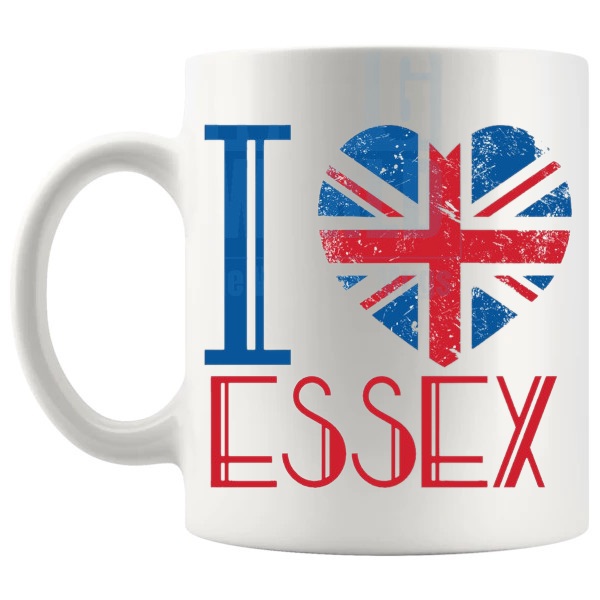 I Love Essex Mug left handle
