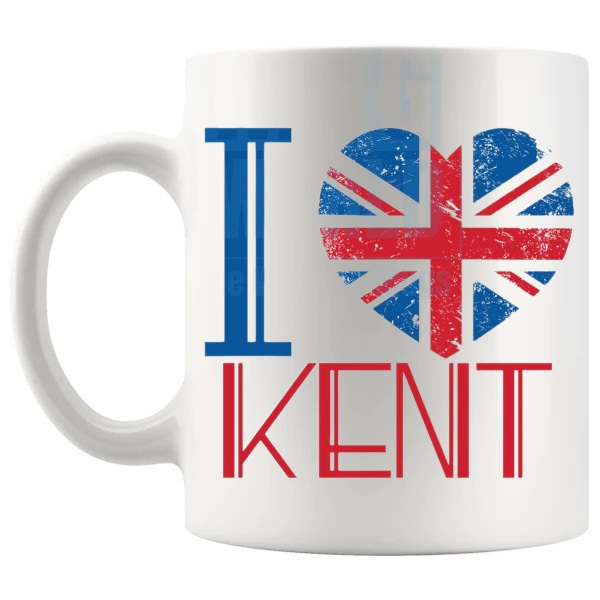 I Love Kent Mug left handle