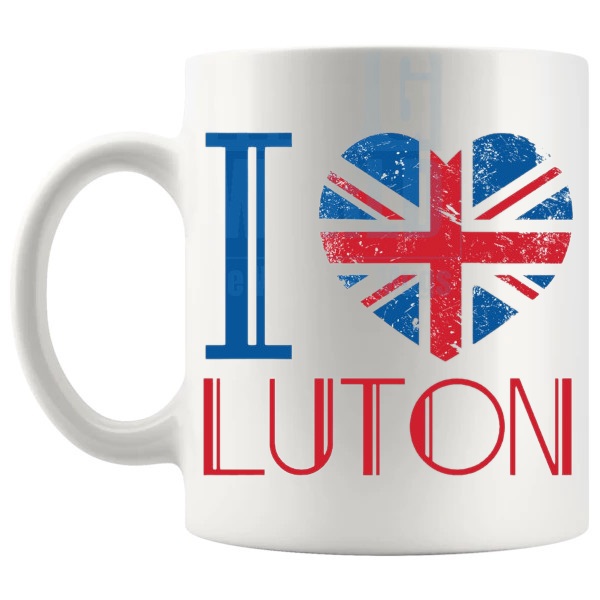 I Love Luton Mug left handle
