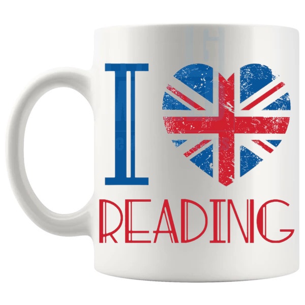 I Love Reading Mug left handle