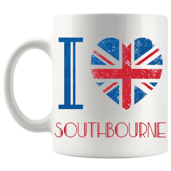 I Love Southbourne Mug left handle
