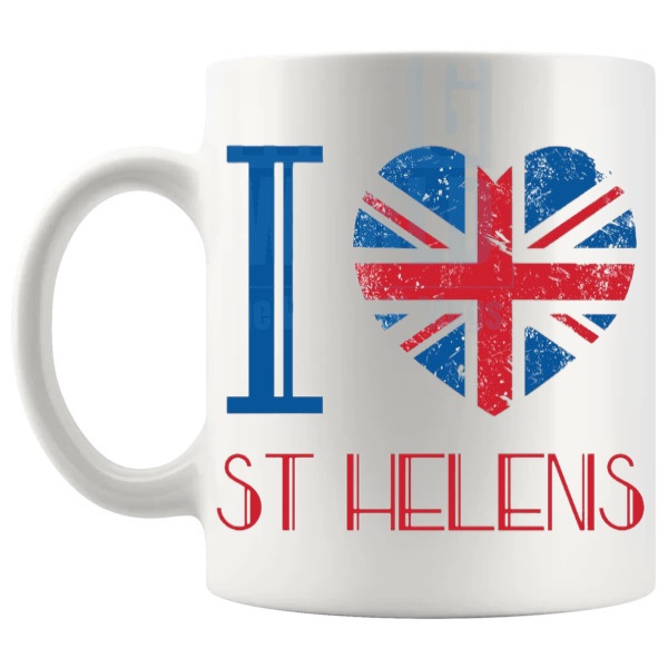 I Love St Helens Mug left handle