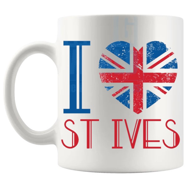I Love St Ives Mug left handle