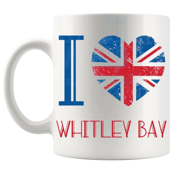 I Love Whitley Bay Mug left handle