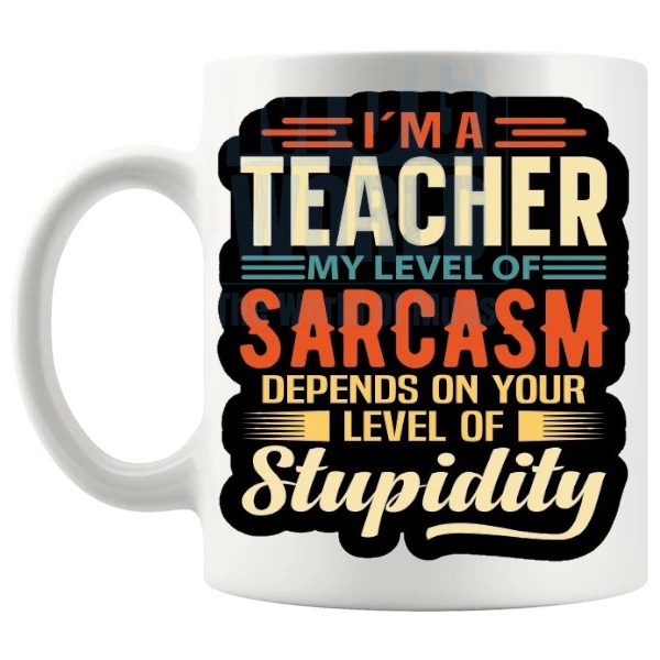 I'm A Teacher Mug simple gift for teachers and tutors shown with handle on the left