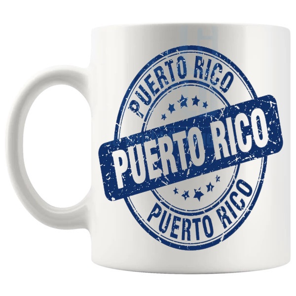 Puerto Rico Mug travel gift for anyone with a connection to Puerto Rico shown with handle on the left