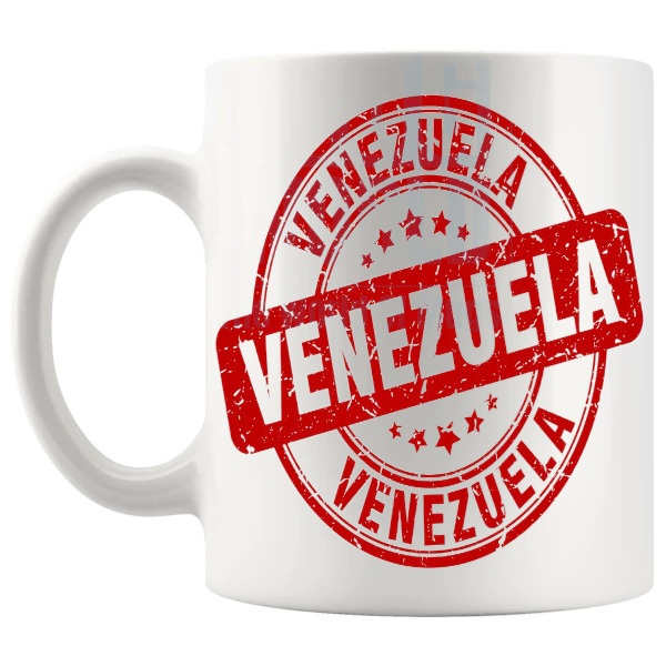 Venezuela Mug travel gift for anyone with a connection to Venezuela shown with handle on the left