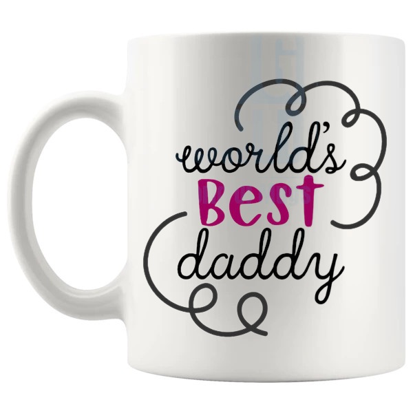 Worlds Best Daddy Mug left handle