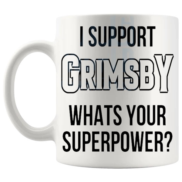 grimsby fans superpower mug left handle
