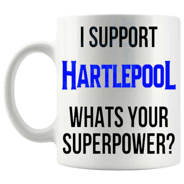 hartlepool fans superpower mug left handle